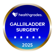 Five-Star Recipient for Gallbladder Surgery by Healthgrades